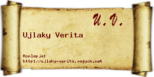 Ujlaky Verita névjegykártya